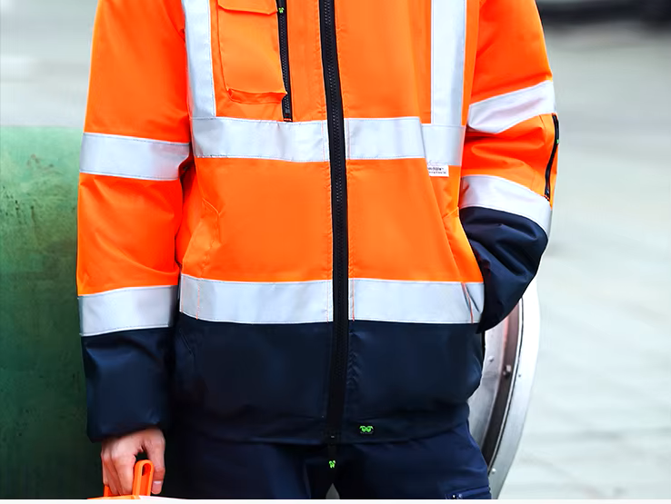 Chaquetas de trabajo reflectantes, de alta visibilidad